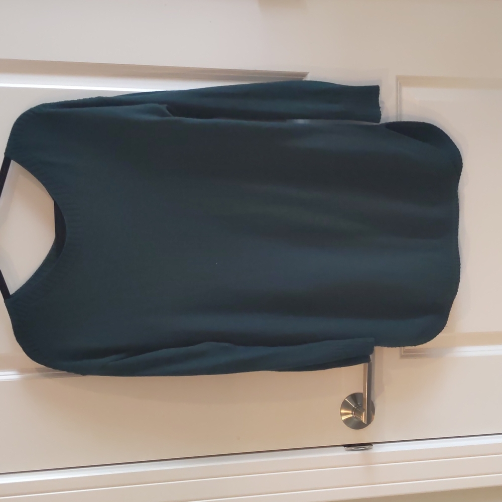 Long forest green sweater